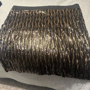 Sequin Black and Gold Skirt